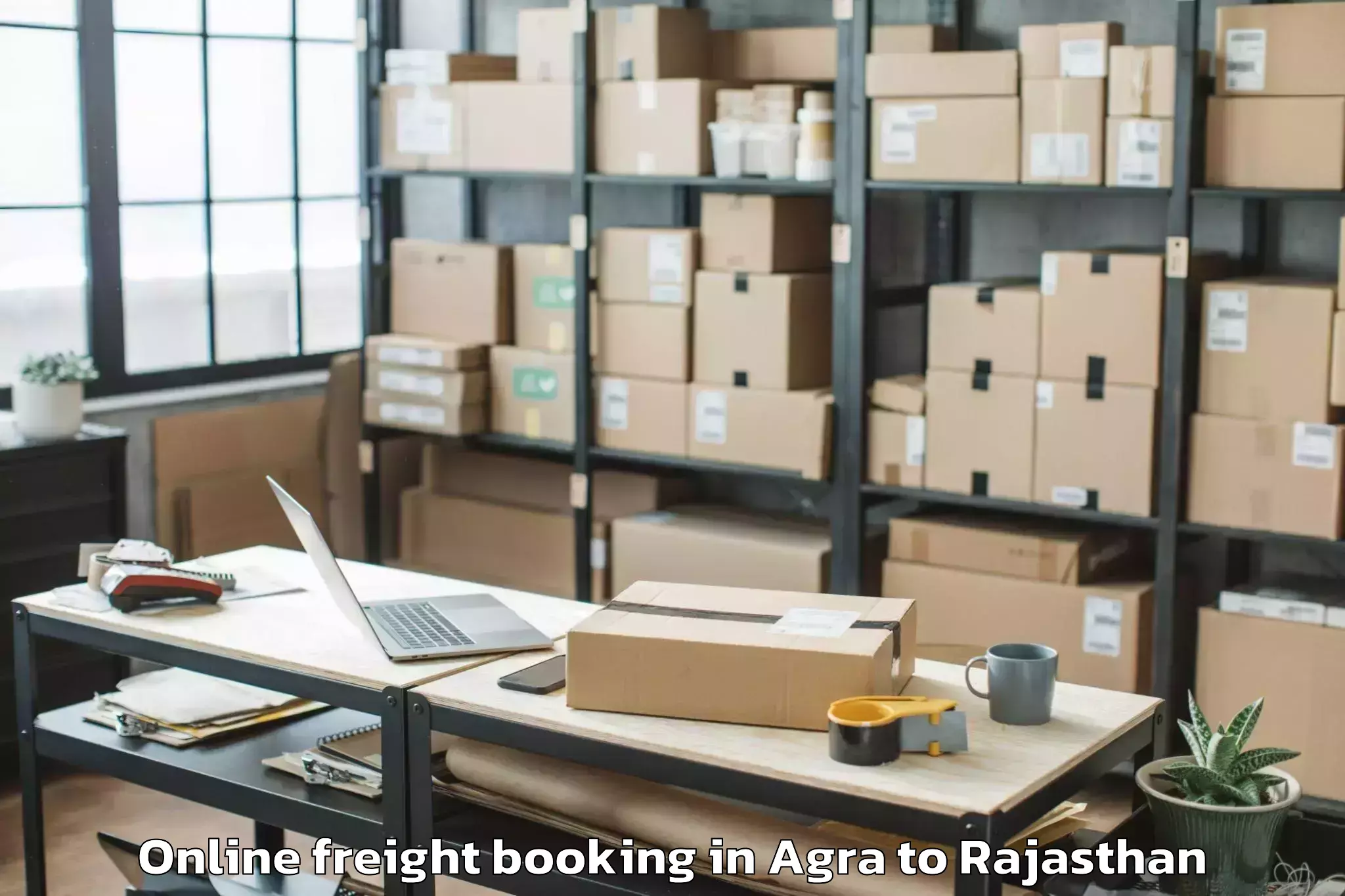 Efficient Agra to Sanganer Online Freight Booking